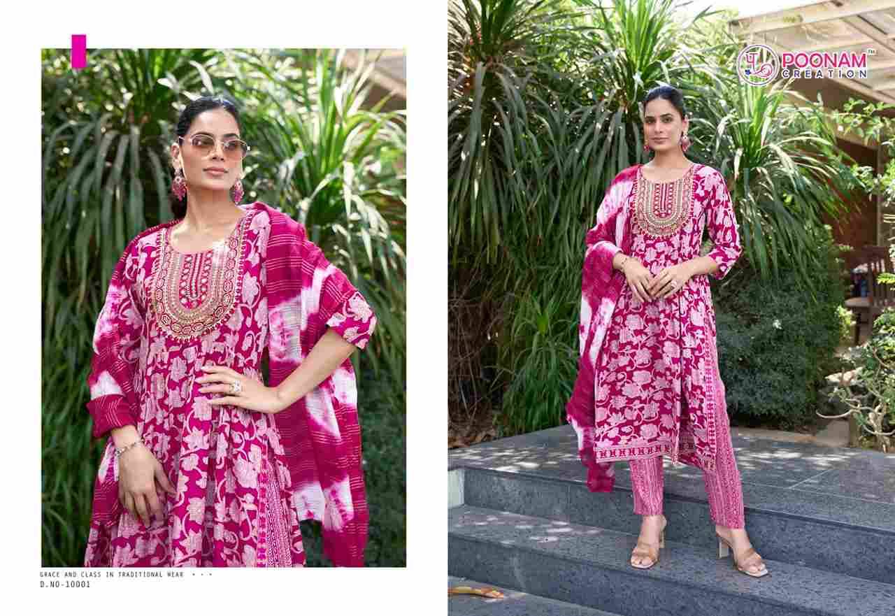 Swaara Vol-10 By Poonam Creation 10001 To 10008 Series Designer Festive Suits Beautiful Stylish Fancy Colorful Party Wear & Occasional Wear Heavy Capsule Dresses At Wholesale Price