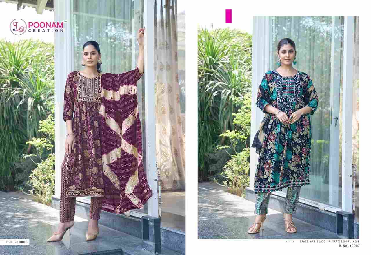 Swaara Vol-10 By Poonam Creation 10001 To 10008 Series Designer Festive Suits Beautiful Stylish Fancy Colorful Party Wear & Occasional Wear Heavy Capsule Dresses At Wholesale Price