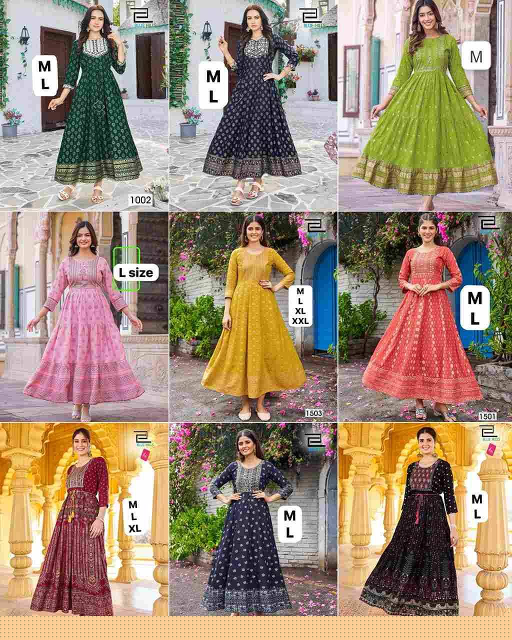 Glamour By Kaamiri 01 To 09 Series Designer Beautiful Collection Occasional Wear & Party Wear Rayon Print Gowns At Wholesale Price