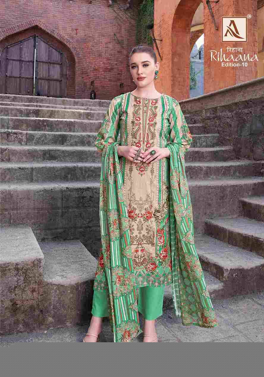 Rihaana Vol-10 By Alok Suit 810-01 To 810-08 Series Beautiful Festive Suits Stylish Fancy Colorful Casual Wear & Ethnic Wear Pure Cambric Cotton Print Dresses At Wholesale Price