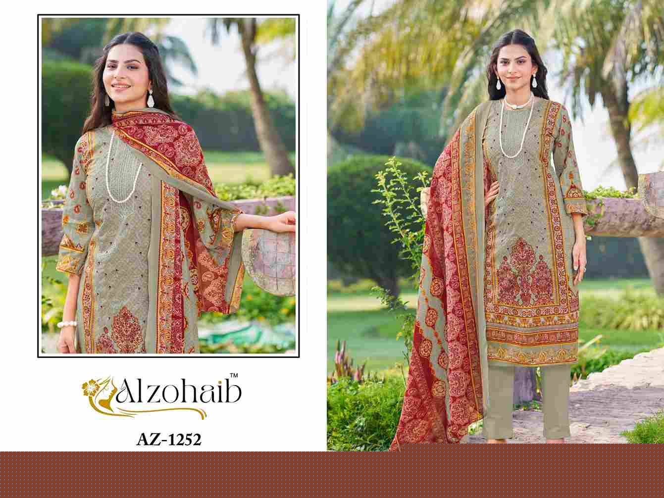 Saira Vol-1 By Alzohaib 1251 To 1255 Series Beautiful Pakistani Suits Stylish Fancy Colorful Party Wear & Occasional Wear Pure Cotton Print Dresses At Wholesale Price