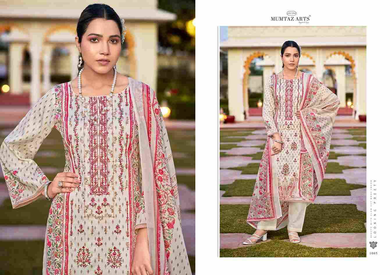 Rose By Mumtaz Arts 1001 To 1006 Series Designer Festive Suits Collection Beautiful Stylish Fancy Colorful Party Wear & Occasional Wear Pure Cotton Cambric Dresses At Wholesale Price