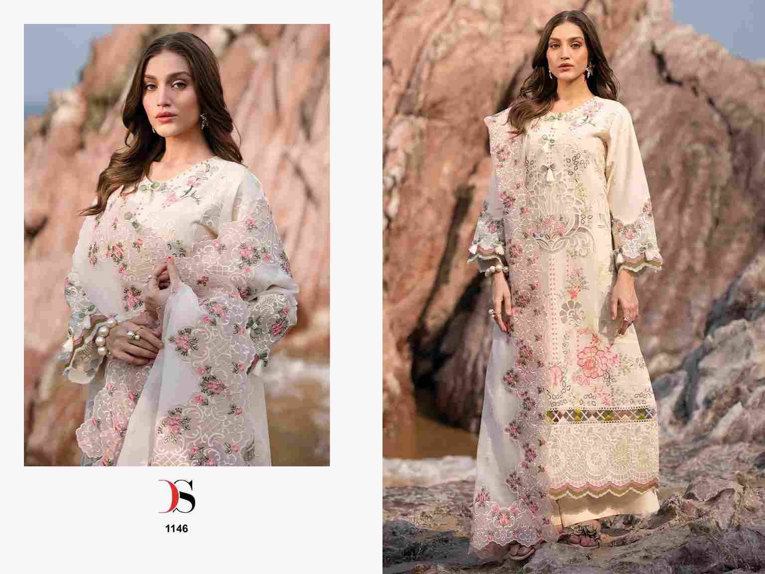Sirene Luxury Lawn-25 By Deepsy Suits 1141 To 1146 Series Designer Pakistani Suits Beautiful Stylish Fancy Colorful Party Wear & Occasional Wear Pure Cotton Embroidered Dresses At Wholesale Price