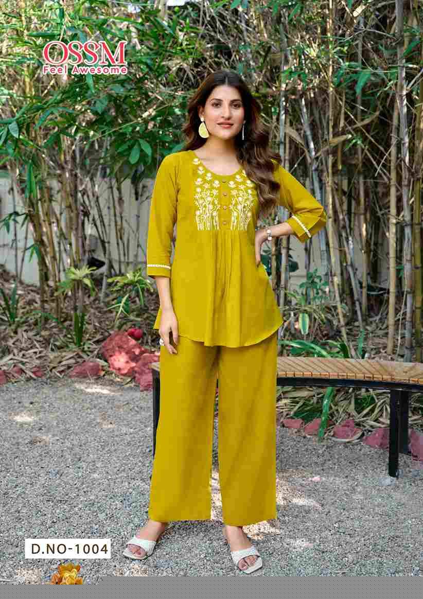 Glamour By Ossm 1001 To 1006 Series Designer Stylish Fancy Colorful Beautiful Party Wear & Ethnic Wear Collection Premium Cotton Co-Ords At Wholesale Price
