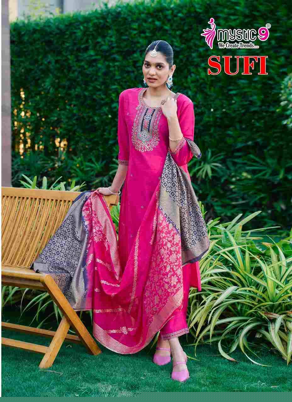 Sufi By Mystic 9 1001 To 1008 Series Designer Festive Suits Beautiful Stylish Fancy Colorful Party Wear & Occasional Wear Bangalori Silk Dresses At Wholesale Price