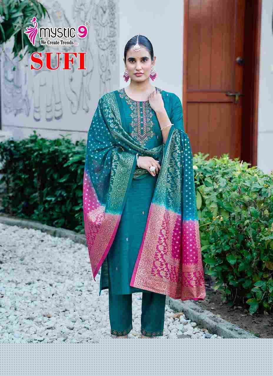 Sufi By Mystic 9 1001 To 1008 Series Designer Festive Suits Beautiful Stylish Fancy Colorful Party Wear & Occasional Wear Bangalori Silk Dresses At Wholesale Price