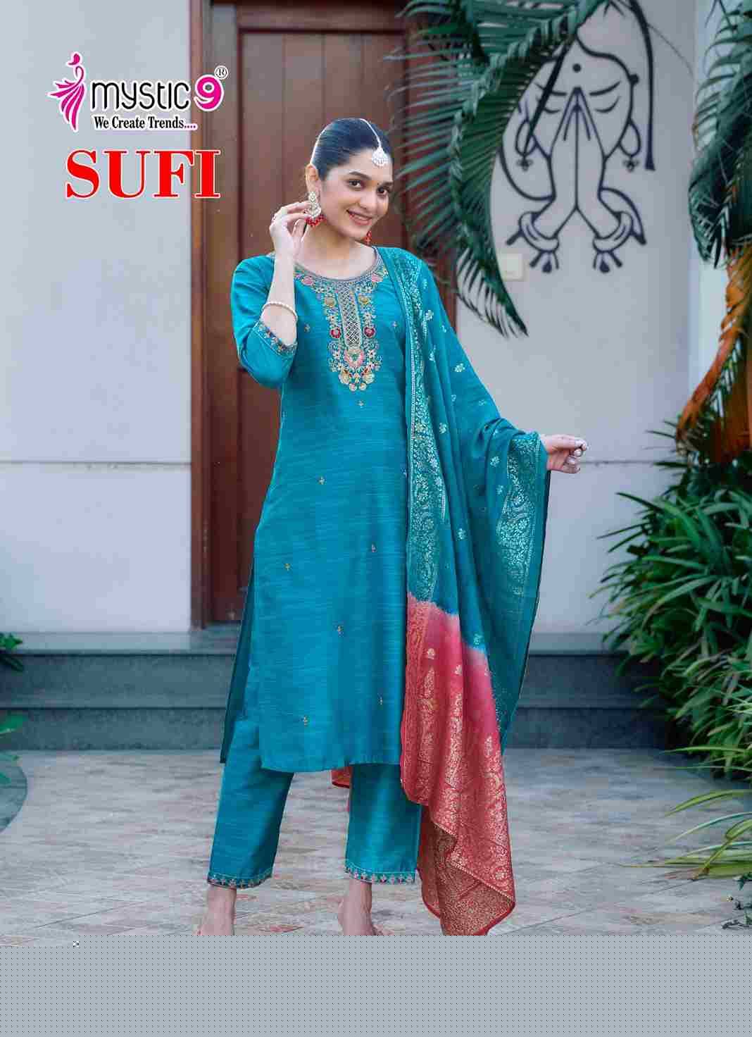 Sufi By Mystic 9 1001 To 1008 Series Designer Festive Suits Beautiful Stylish Fancy Colorful Party Wear & Occasional Wear Bangalori Silk Dresses At Wholesale Price