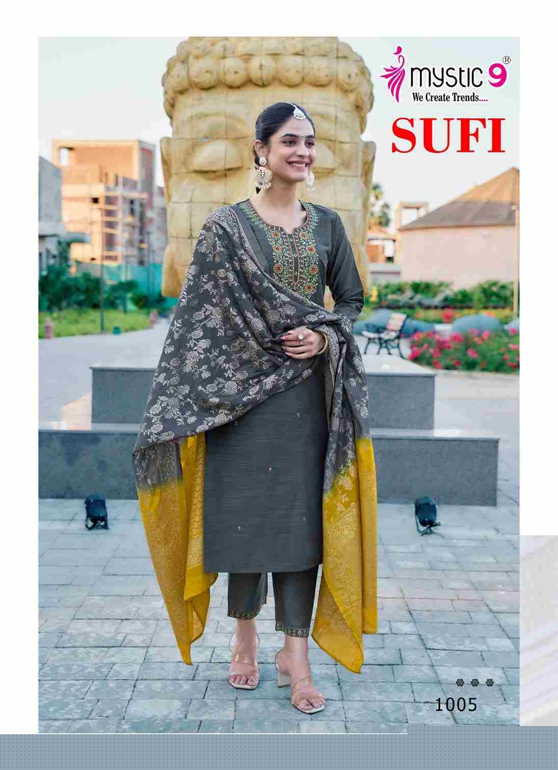 Sufi By Mystic 9 1001 To 1008 Series Designer Festive Suits Beautiful Stylish Fancy Colorful Party Wear & Occasional Wear Bangalori Silk Dresses At Wholesale Price