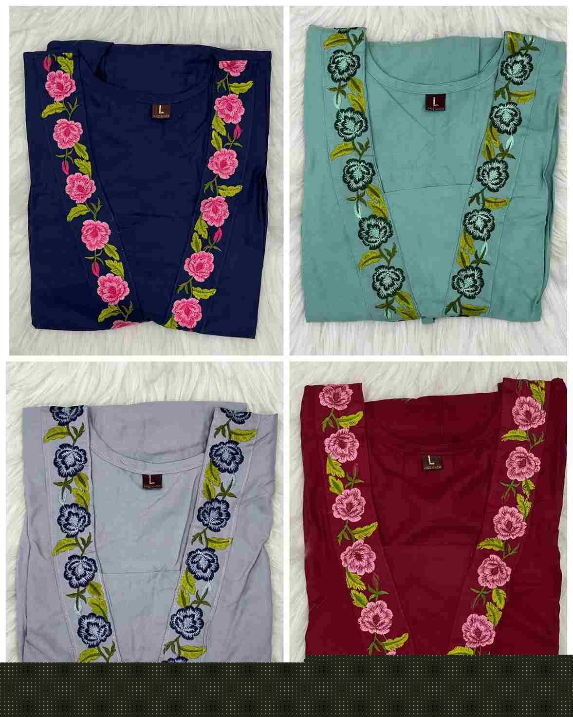 Stylish By Kaamiri 01 To 04 Series Designer Stylish Fancy Colorful Beautiful Party Wear & Ethnic Wear Collection Heavy Rayon Embroidery Tops At Wholesale Price