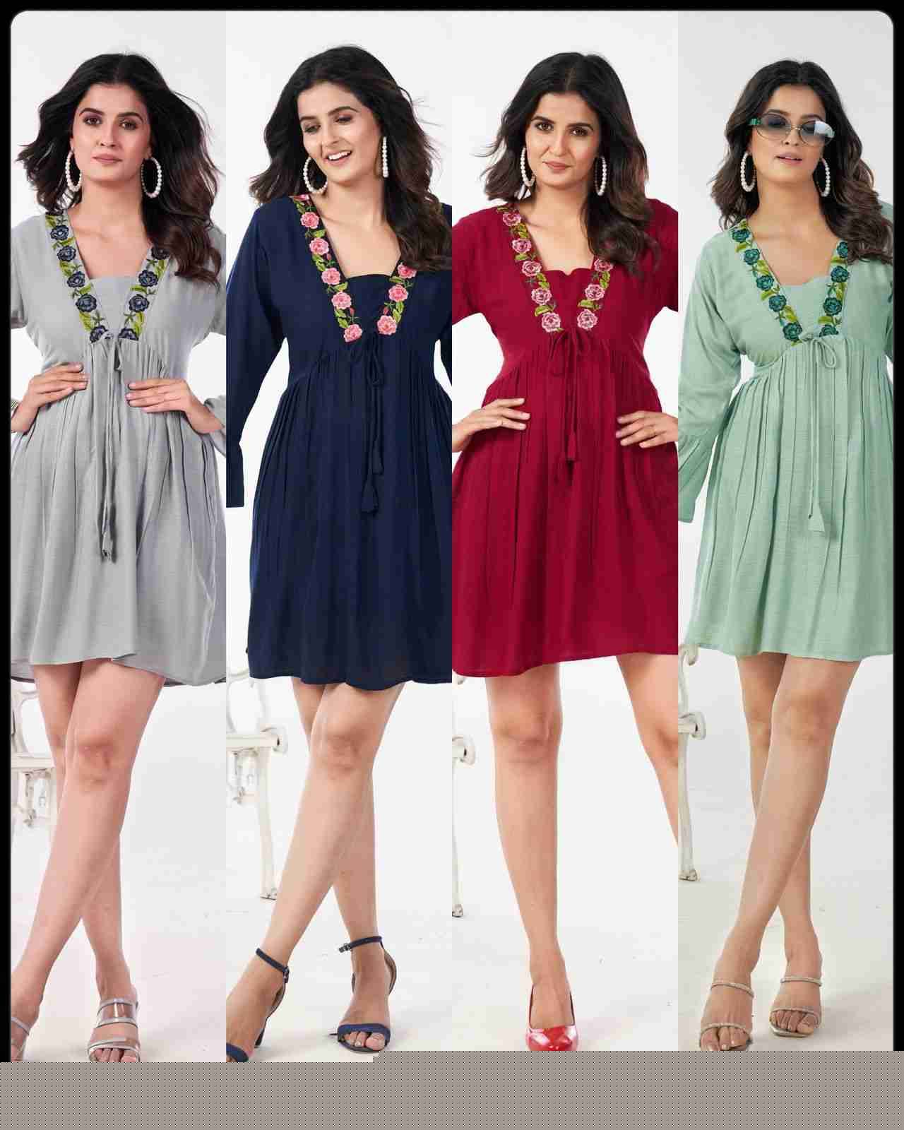 Stylish By Kaamiri 01 To 04 Series Designer Stylish Fancy Colorful Beautiful Party Wear & Ethnic Wear Collection Heavy Rayon Embroidery Tops At Wholesale Price
