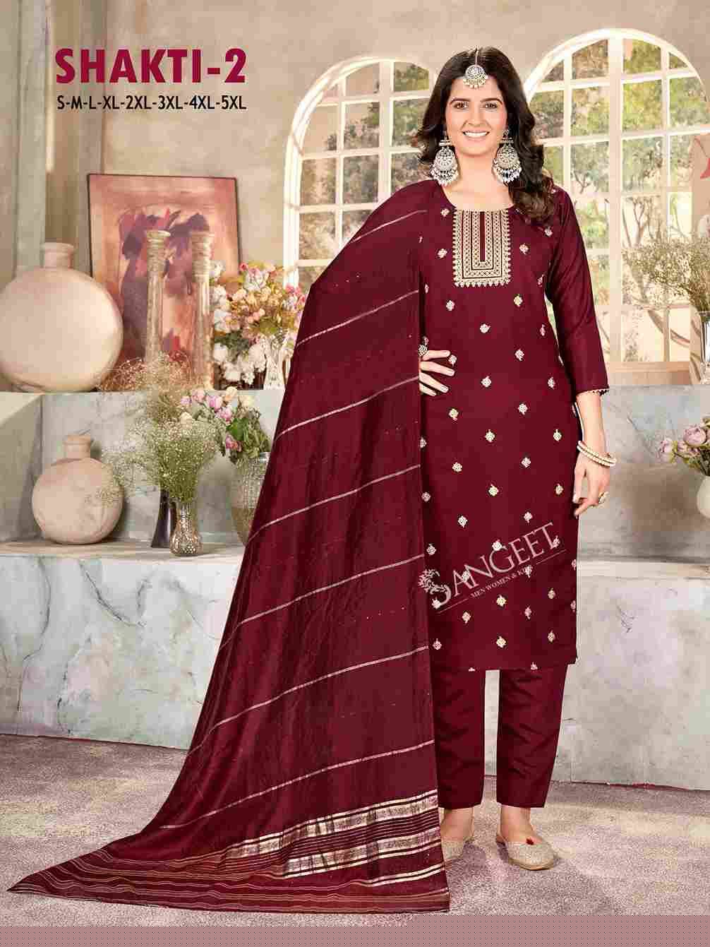 Shakti Vol-2 By Sangeet 1001 To 1006 Series Beautiful Festive Suits Colorful Stylish Fancy Casual Wear & Ethnic Wear Roman Silk With Work Dresses At Wholesale Price