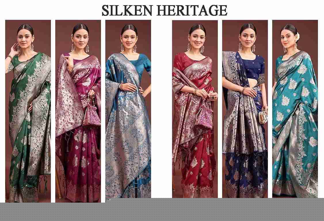 Silken Heritage By Fashid Wholesale 1001 To 1006 Series Indian Traditional Wear Collection Beautiful Stylish Fancy Colorful Party Wear & Occasional Wear Banarasi Silk Sarees At Wholesale Price