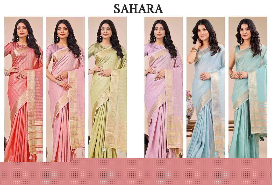 Sahara By Fashid Wholesale 1001 To 1006 Series Indian Traditional Wear Collection Beautiful Stylish Fancy Colorful Party Wear & Occasional Wear Organza Sarees At Wholesale Price