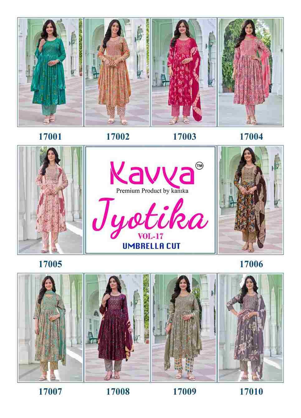 Jyotika Vol-17 By Kavya 17001 To 17010 Series Beautiful Festive Suits Colorful Stylish Fancy Casual Wear & Ethnic Wear Capsule Print Dresses At Wholesale Price