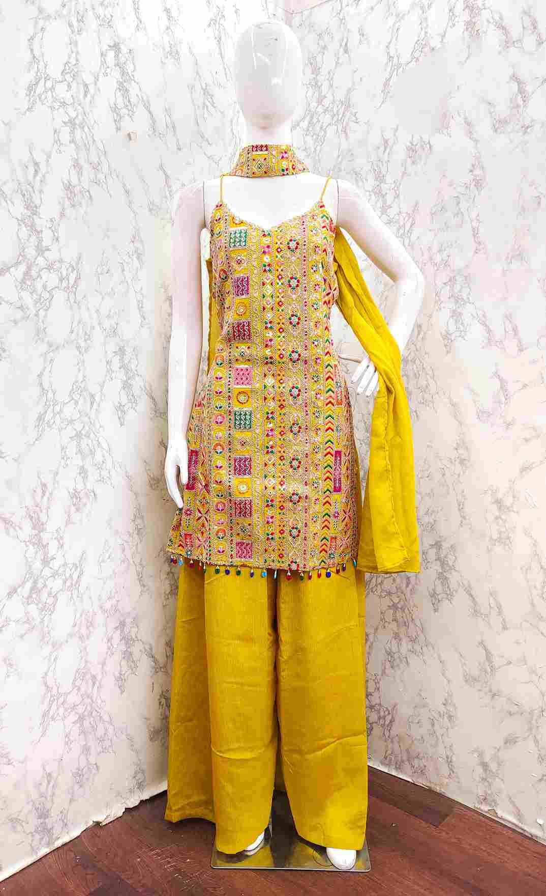 Thread Thrill 008 Colours By Thread Thrill 008-A To 008-D Series Beautiful Sharara Suits Colorful Stylish Fancy Casual Wear & Ethnic Wear Heavy Chinnon Dresses At Wholesale Price