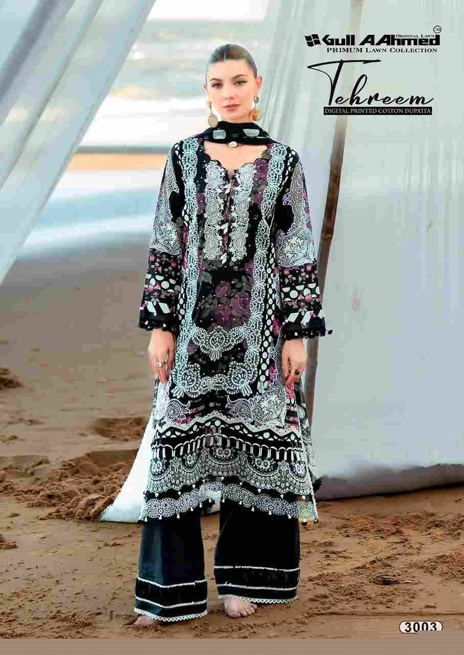 Tehreem Vol-3 By Gull Aahmed 3001 To 3006 Series Beautiful Festive Suits Stylish Fancy Colorful Casual Wear & Ethnic Wear Pure Lawn Dresses At Wholesale Price