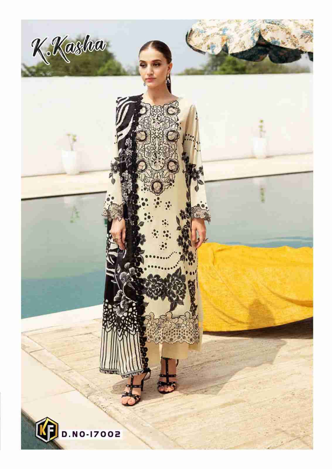 K.Kasha Vol-17 By Keval Fab 17001 To 17006 Series Beautiful Festive Suits Stylish Fancy Colorful Casual Wear & Ethnic Wear Heavy Pure Cotton Print Dresses At Wholesale Price