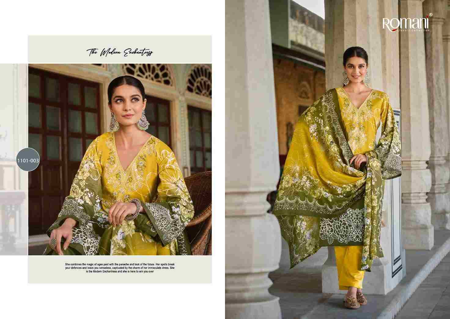 Aarzu Vol-17 By Romani 1101-001 To 1101-008 Series Beautiful Festive Suits Stylish Fancy Colorful Casual Wear & Ethnic Wear Soft Cotton Print Dresses At Wholesale Price