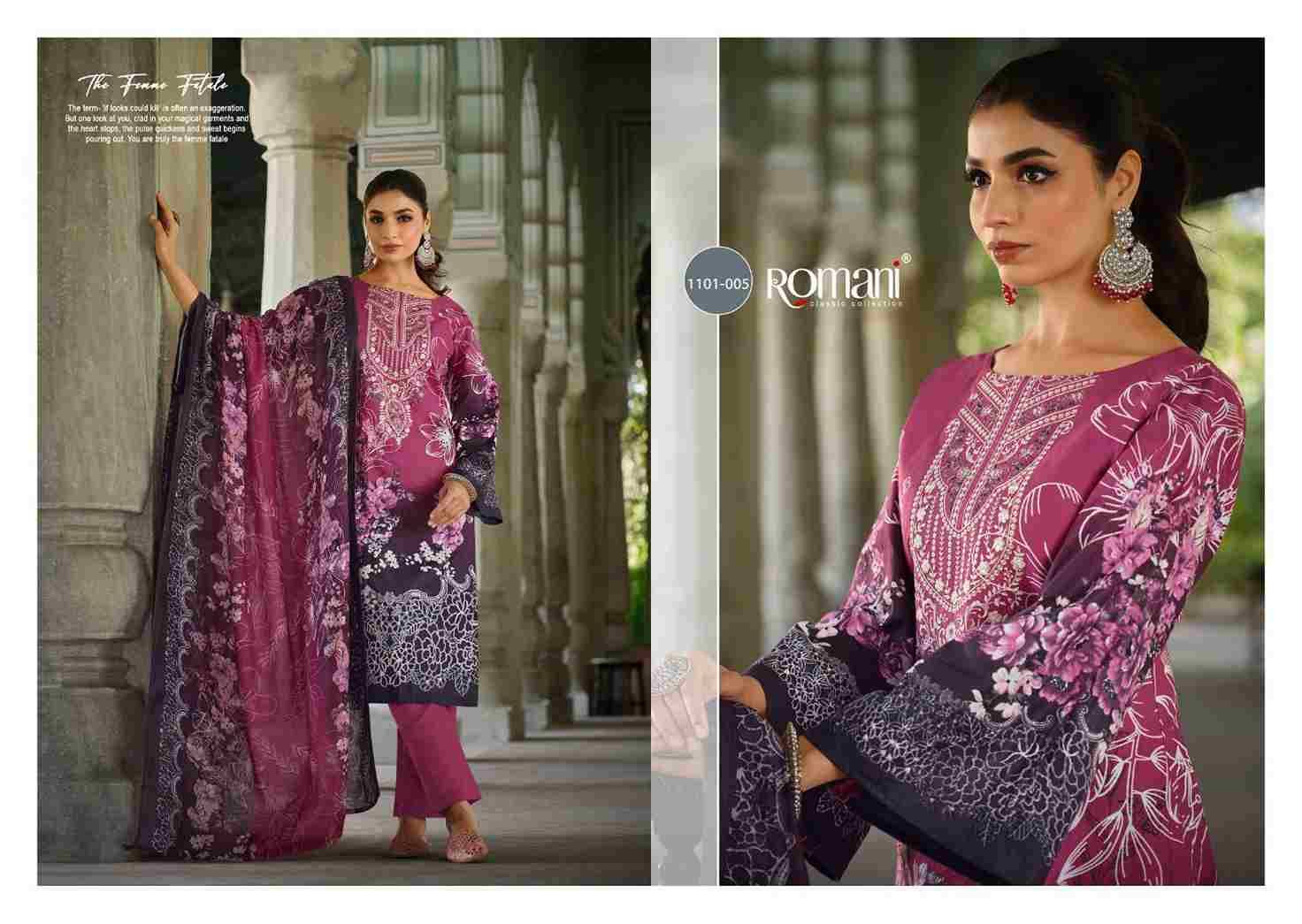 Aarzu Vol-17 By Romani 1101-001 To 1101-008 Series Beautiful Festive Suits Stylish Fancy Colorful Casual Wear & Ethnic Wear Soft Cotton Print Dresses At Wholesale Price