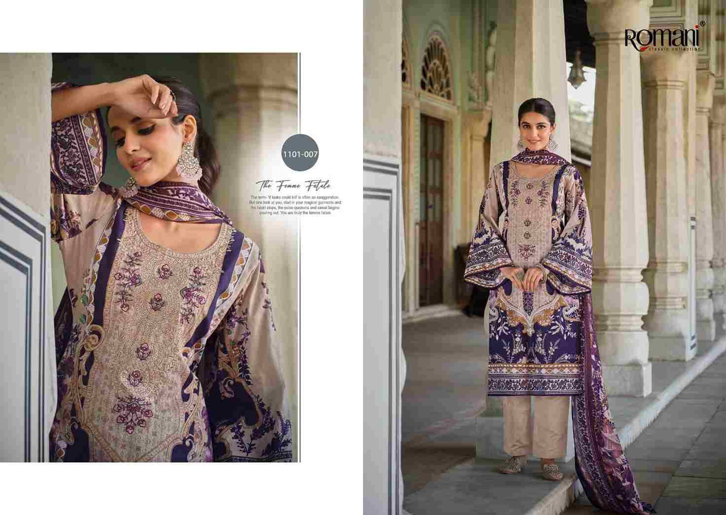 Aarzu Vol-17 By Romani 1101-001 To 1101-008 Series Beautiful Festive Suits Stylish Fancy Colorful Casual Wear & Ethnic Wear Soft Cotton Print Dresses At Wholesale Price