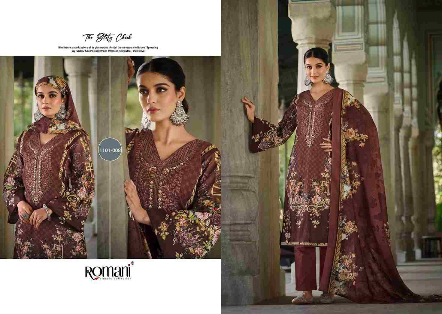 Aarzu Vol-17 By Romani 1101-001 To 1101-008 Series Beautiful Festive Suits Stylish Fancy Colorful Casual Wear & Ethnic Wear Soft Cotton Print Dresses At Wholesale Price