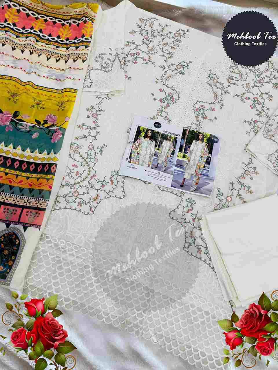 Mehboob Tex Hit Design 1602-B By Mehboob Tex Beautiful Pakistani Suits Stylish Fancy Colorful Party Wear & Occasional Wear Cambric Cotton Dresses At Wholesale Price