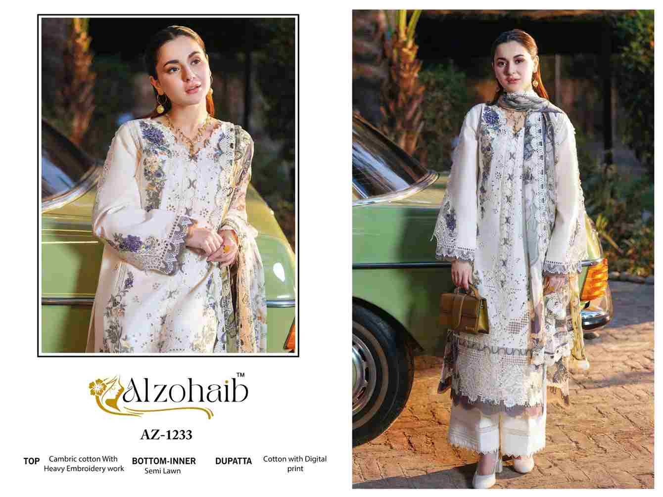 Alzohaib 1233 Series By Alzohaib 1233 To 1237 Series Beautiful Pakistani Suits Stylish Fancy Colorful Party Wear & Occasional Wear Pure Cotton Print Dresses At Wholesale Price