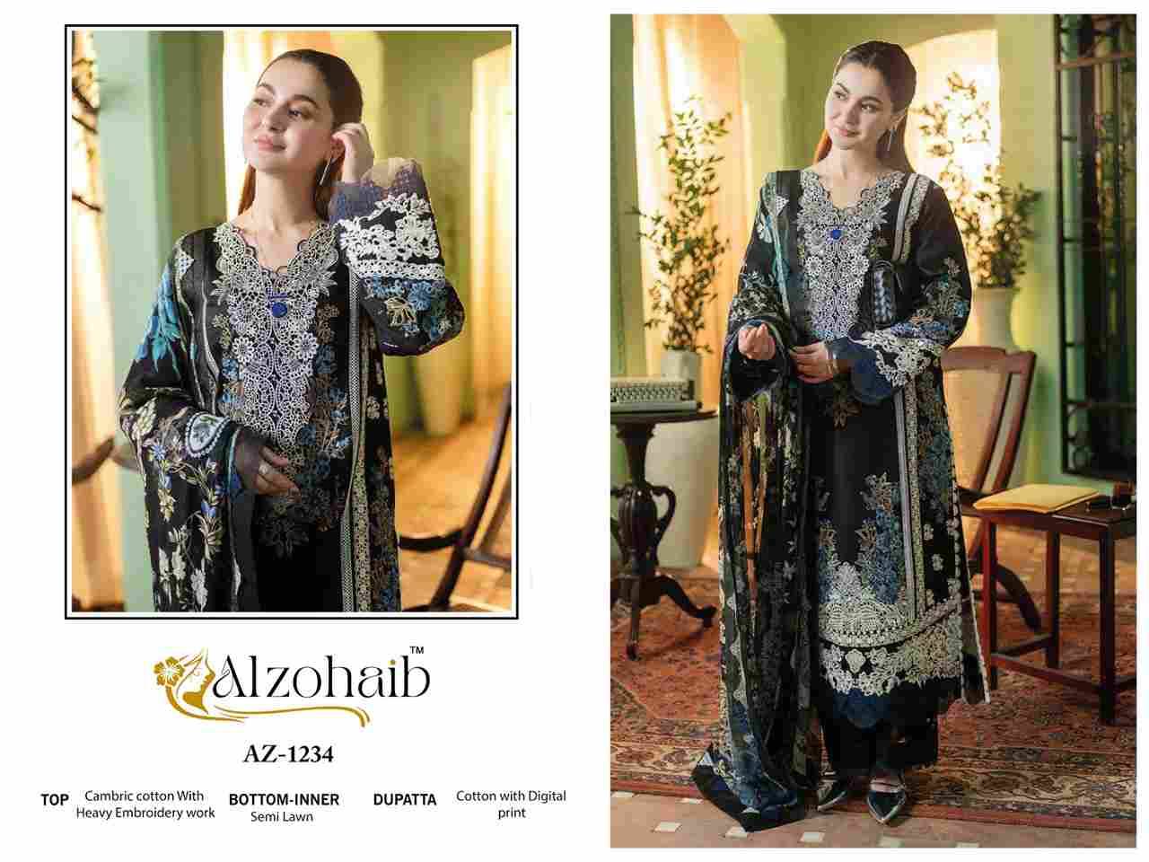Alzohaib 1233 Series By Alzohaib 1233 To 1237 Series Beautiful Pakistani Suits Stylish Fancy Colorful Party Wear & Occasional Wear Pure Cotton Print Dresses At Wholesale Price