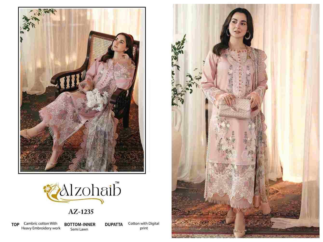 Alzohaib 1233 Series By Alzohaib 1233 To 1237 Series Beautiful Pakistani Suits Stylish Fancy Colorful Party Wear & Occasional Wear Pure Cotton Print Dresses At Wholesale Price