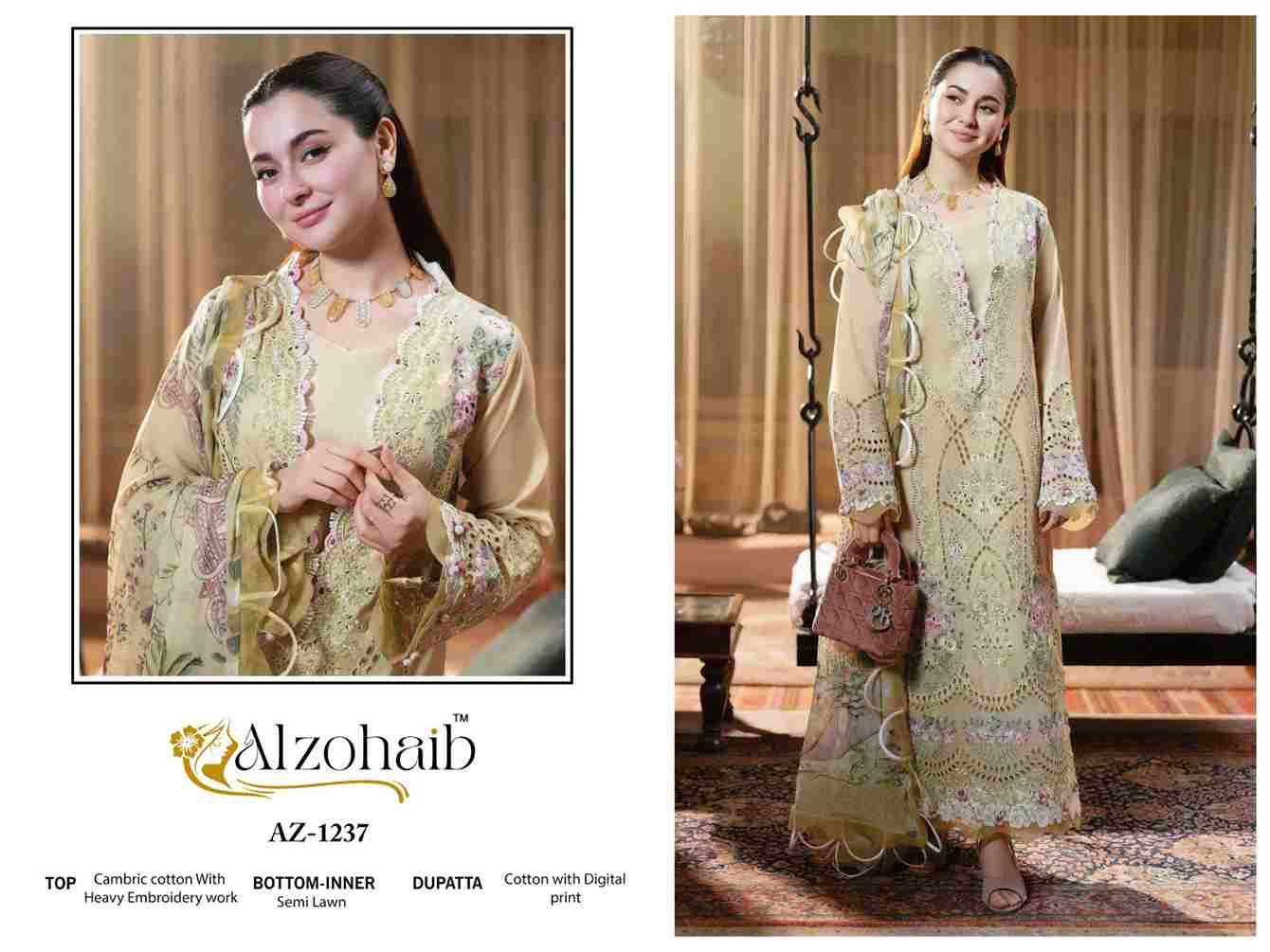 Alzohaib 1233 Series By Alzohaib 1233 To 1237 Series Beautiful Pakistani Suits Stylish Fancy Colorful Party Wear & Occasional Wear Pure Cotton Print Dresses At Wholesale Price