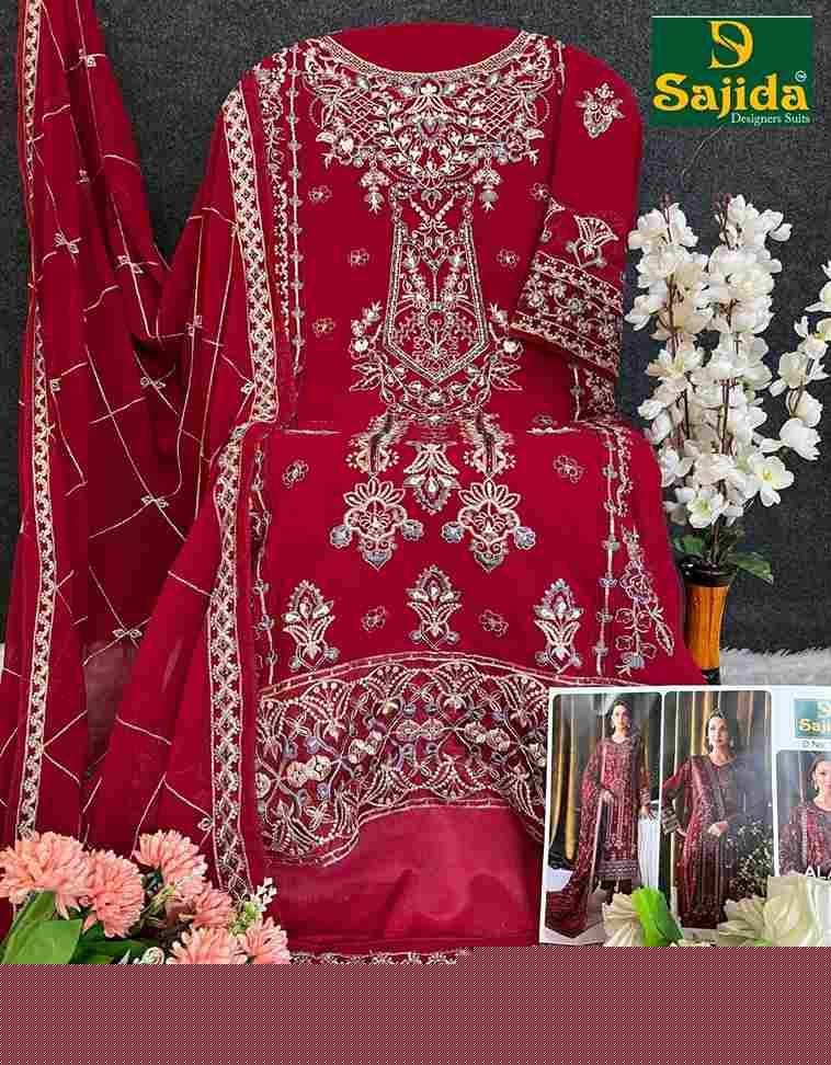 Sajida Hit Design 1008 By Sajida Designer Suits Beautiful Pakistani Suits Colorful Stylish Fancy Casual Wear & Ethnic Wear Heavy Faux Georgette Embroidered Dresses At Wholesale Price