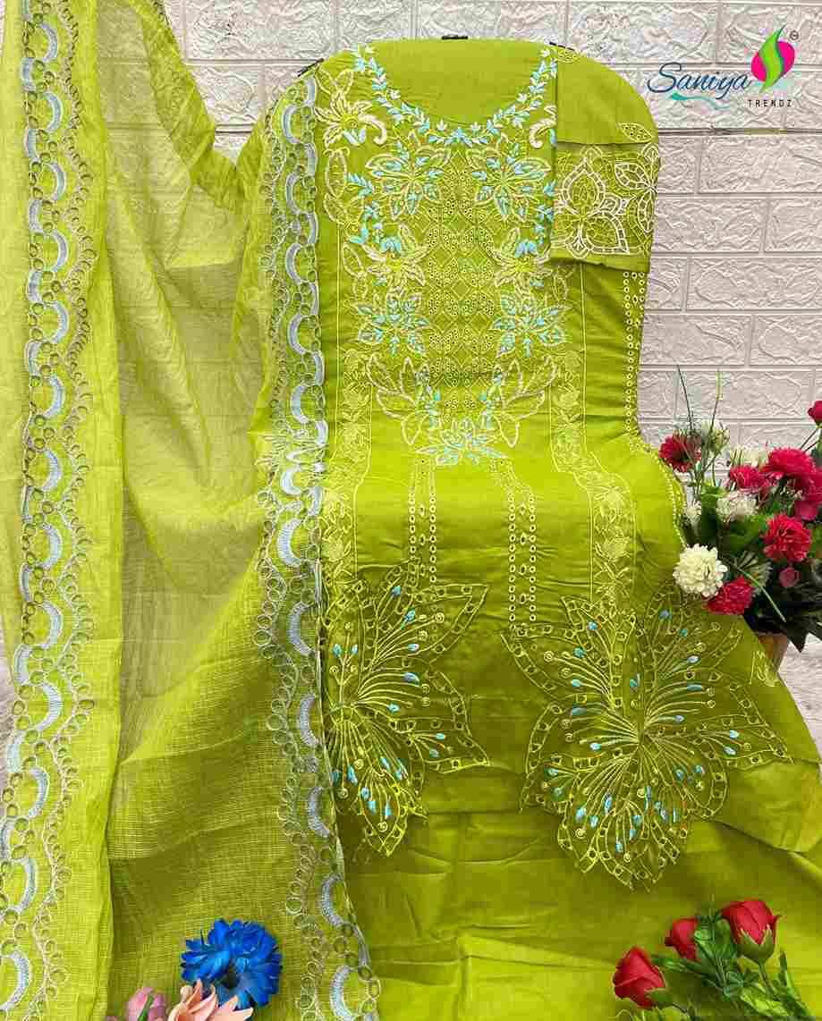 Saniya Trendz Hit Design 1003 By Saniya Trendz Beautiful Pakistani Suits Colorful Stylish Fancy Casual Wear & Ethnic Wear Cotton Embroidered Dresses At Wholesale Price