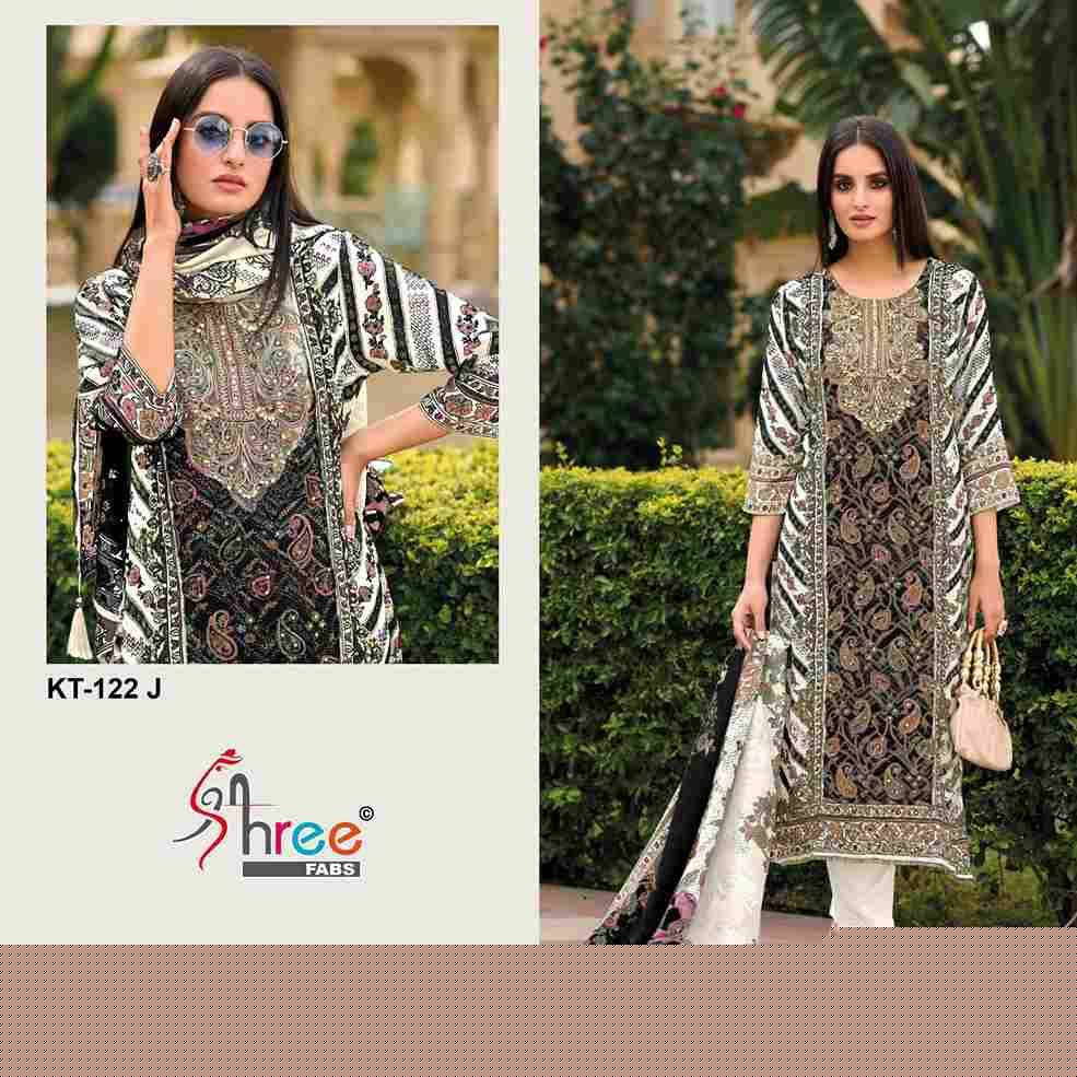 Shree Fabs Hit Design Kt-122 Vol-3 Colours By Shree Fabs Kt-122-I To Kt-122-J Series Designer Pakistani Suits Beautiful Fancy Stylish Colorful Party Wear & Occasional Wear Pure Viscose Muslin Print Dresses At Wholesale Price