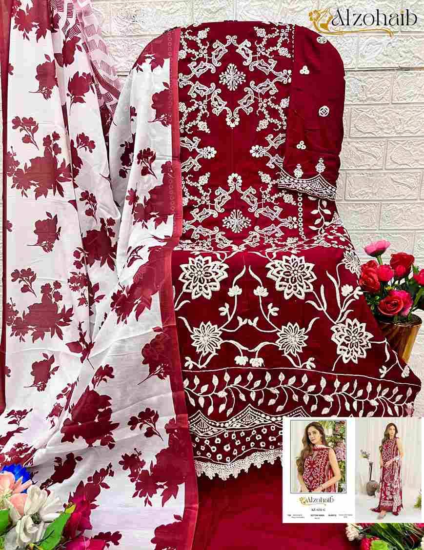 Ruba Vol-1 By Alzohaib 1231-A To 1231-D Series Beautiful Pakistani Suits Stylish Fancy Colorful Party Wear & Occasional Wear Pure Rayon Print Dresses At Wholesale Price