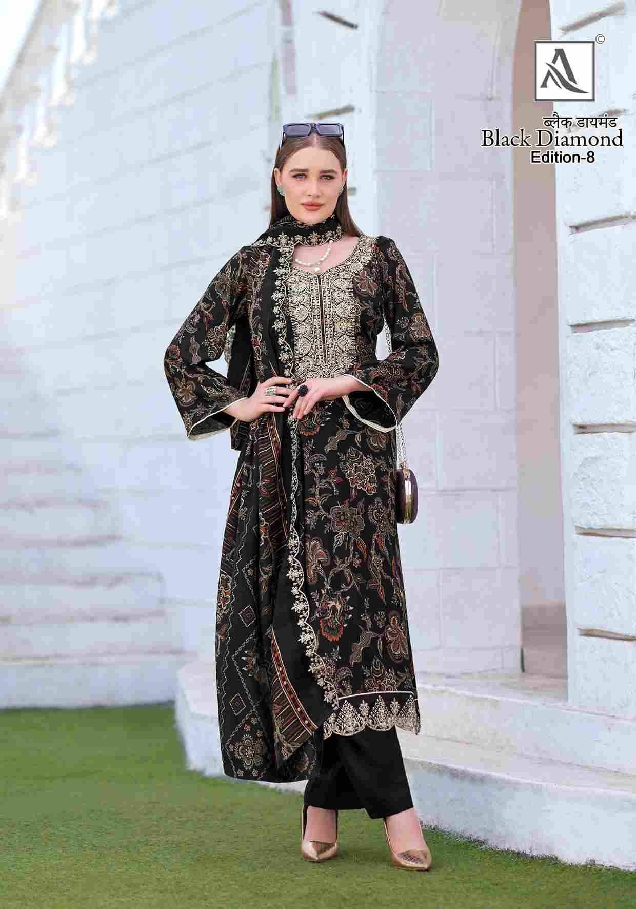 Black Diamond Vol-8 By Alok Suit 1999-001 To 1999-006 Series Beautiful Festive Suits Colorful Stylish Fancy Casual Wear & Ethnic Wear Pure Rayon Dresses At Wholesale Price