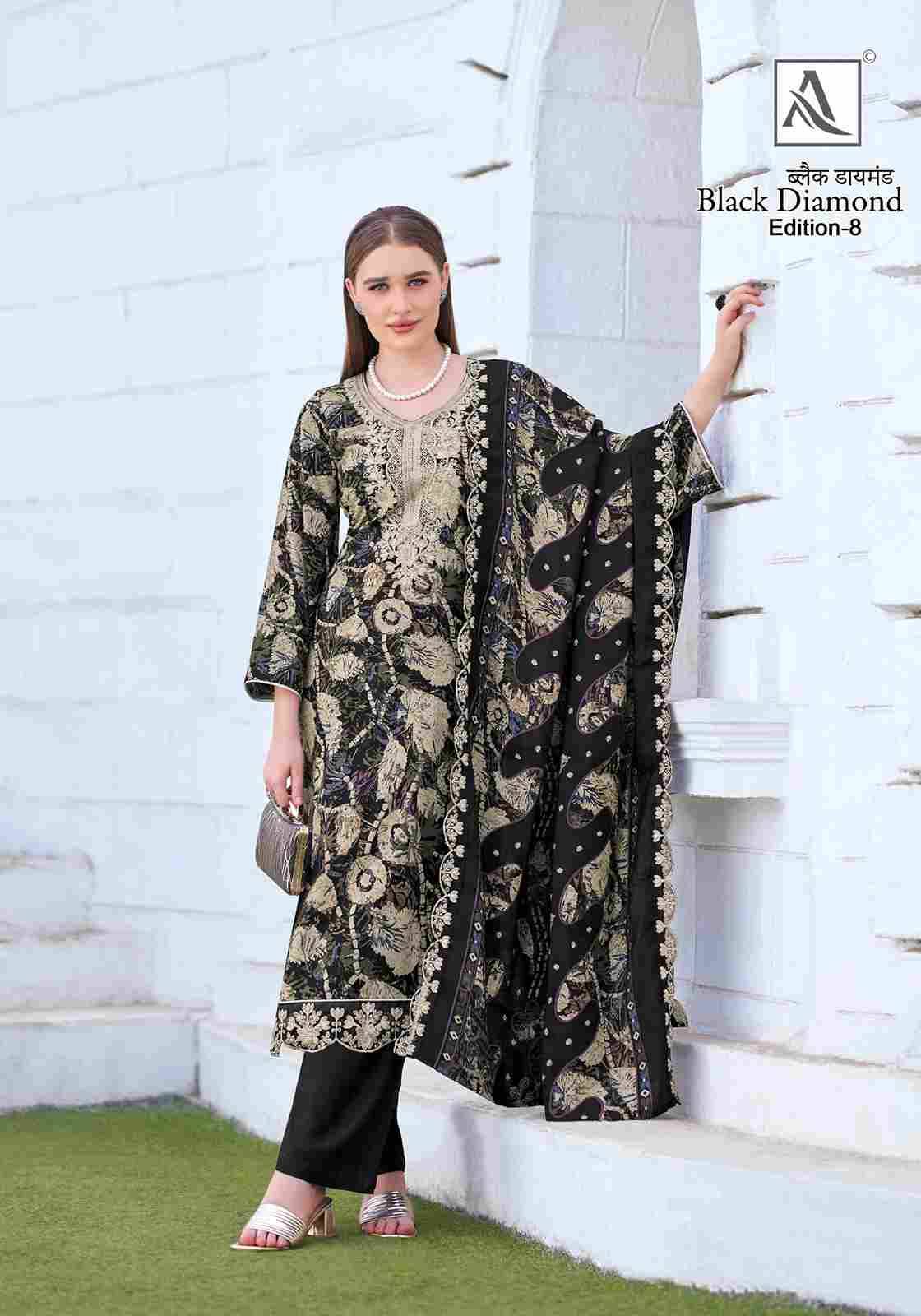 Black Diamond Vol-8 By Alok Suit 1999-001 To 1999-006 Series Beautiful Festive Suits Colorful Stylish Fancy Casual Wear & Ethnic Wear Pure Rayon Dresses At Wholesale Price