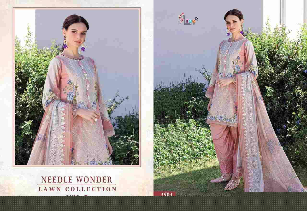 Needle Wonder Lawn Collection Vol-7 By Shree Fabs 3704 To 3710 Series Designer Pakistani Suits Beautiful Fancy Stylish Colorful Party Wear & Occasional Wear Pure Cotton With Embroidery Dresses At Wholesale Price