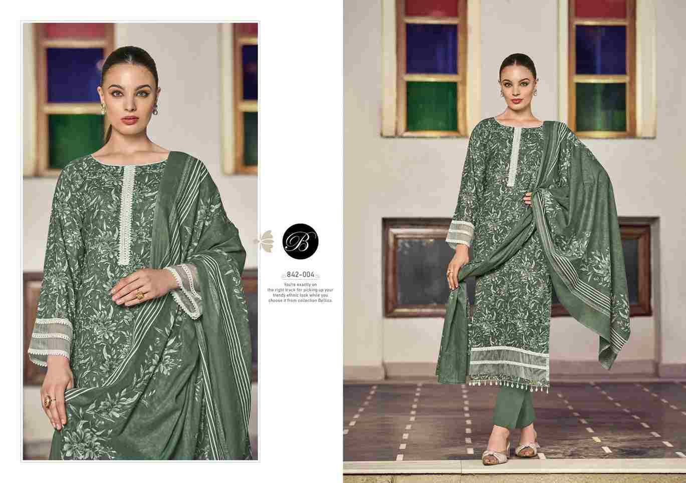 Flamingo Vol-2 By Belliza 842-001 To 842-006 Series Beautiful Suits Colorful Stylish Fancy Casual Wear & Ethnic Wear Pure Cotton Print With Work Dresses At Wholesale Price