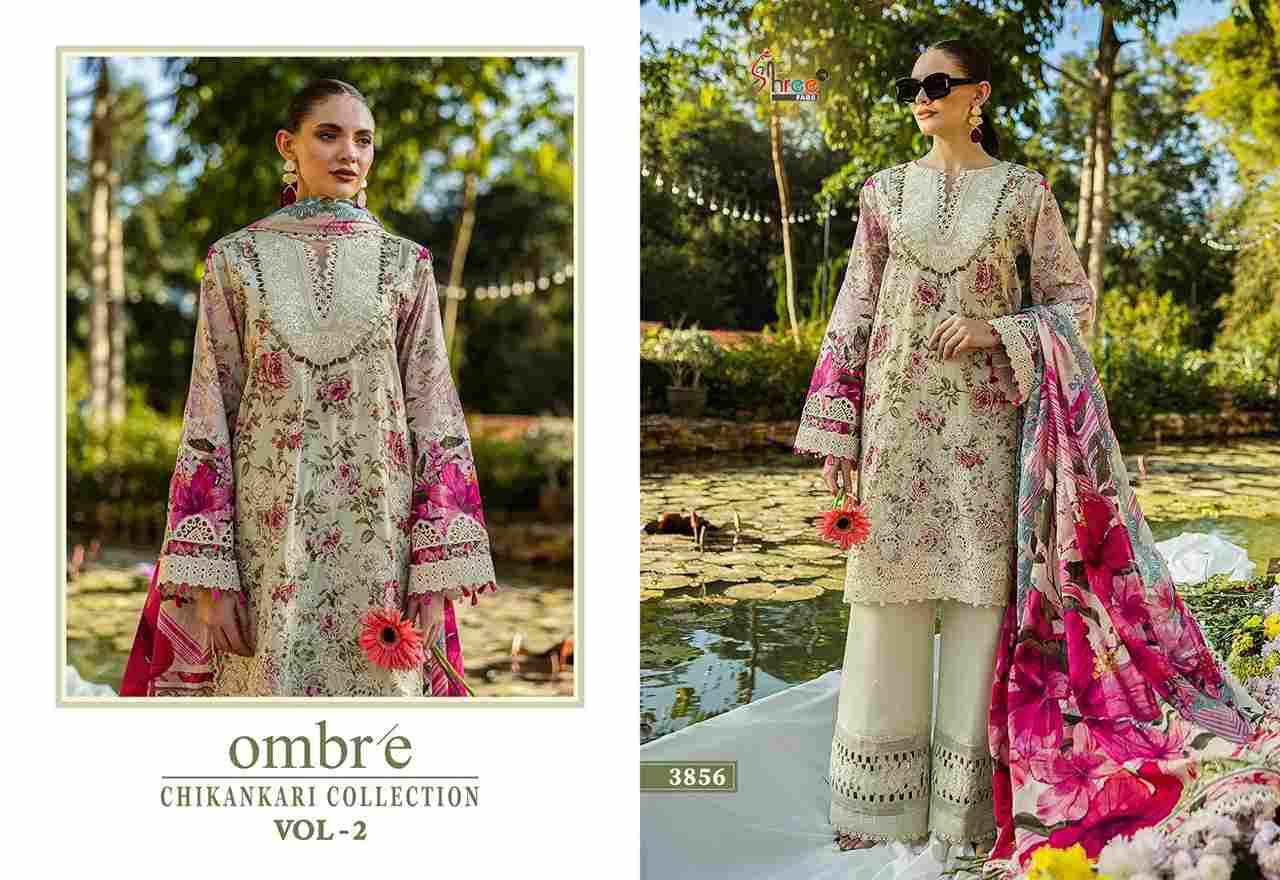 Ombre Chikankari Collection Vol-2 By Shree Fabs 3853 To 3860 Series Designer Pakistani Suits Collection Beautiful Stylish Fancy Colorful Party Wear & Ethnic Wear Pure Viscose With Pure Cotton With Embroidery Dresses At Wholesale Price