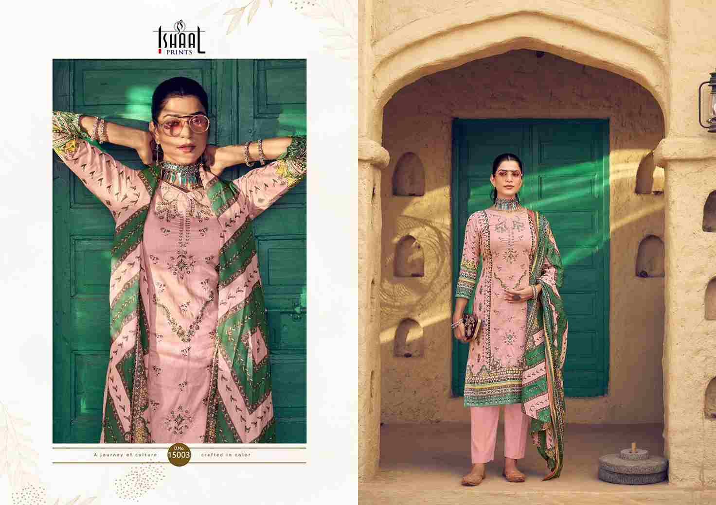 Embroidered Vol-15 By Ishaal Prints 15001 To 15010 Series Beautiful Suits Colorful Stylish Fancy Casual Wear & Ethnic Wear Pure Lawn Printed Dresses At Wholesale Price