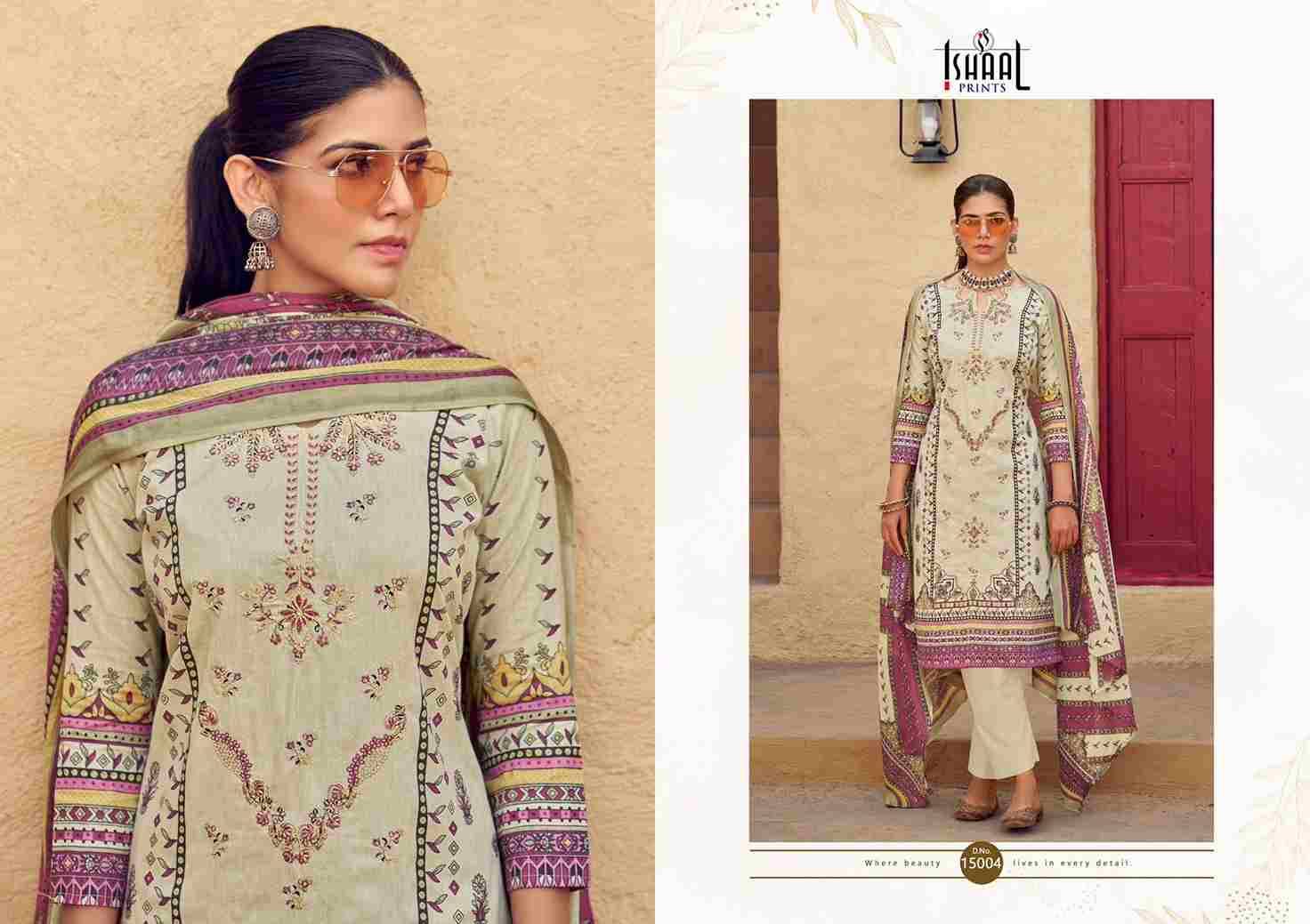 Embroidered Vol-15 By Ishaal Prints 15001 To 15010 Series Beautiful Suits Colorful Stylish Fancy Casual Wear & Ethnic Wear Pure Lawn Printed Dresses At Wholesale Price