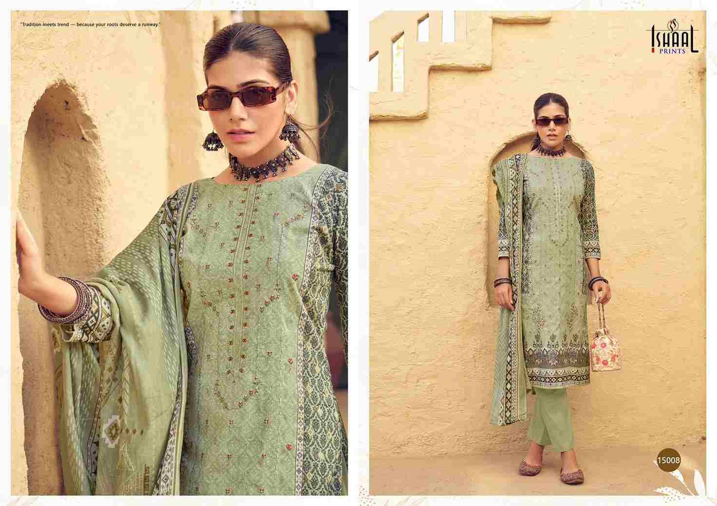Embroidered Vol-15 By Ishaal Prints 15001 To 15010 Series Beautiful Suits Colorful Stylish Fancy Casual Wear & Ethnic Wear Pure Lawn Printed Dresses At Wholesale Price