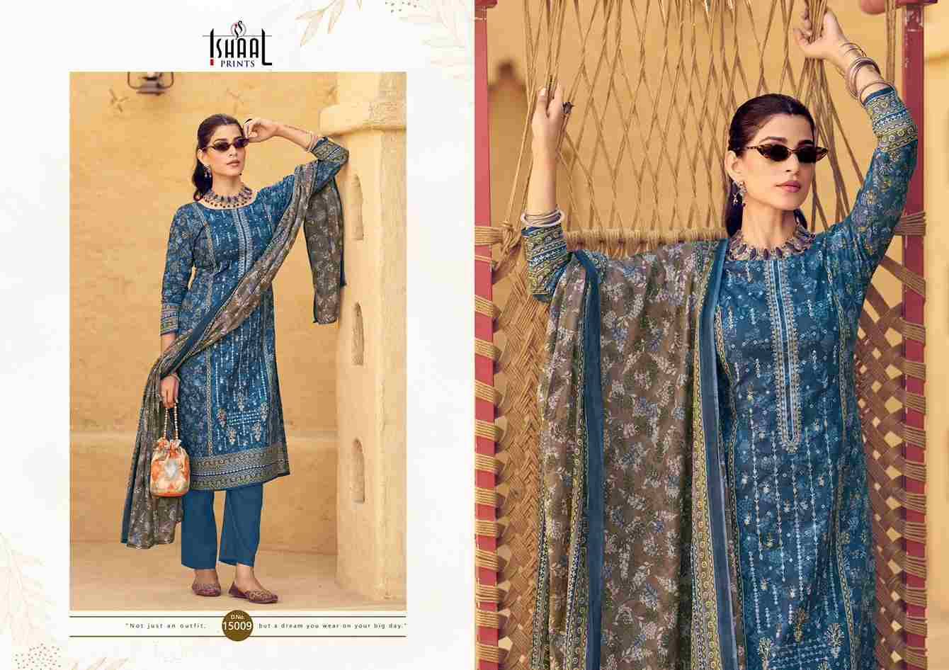 Embroidered Vol-15 By Ishaal Prints 15001 To 15010 Series Beautiful Suits Colorful Stylish Fancy Casual Wear & Ethnic Wear Pure Lawn Printed Dresses At Wholesale Price