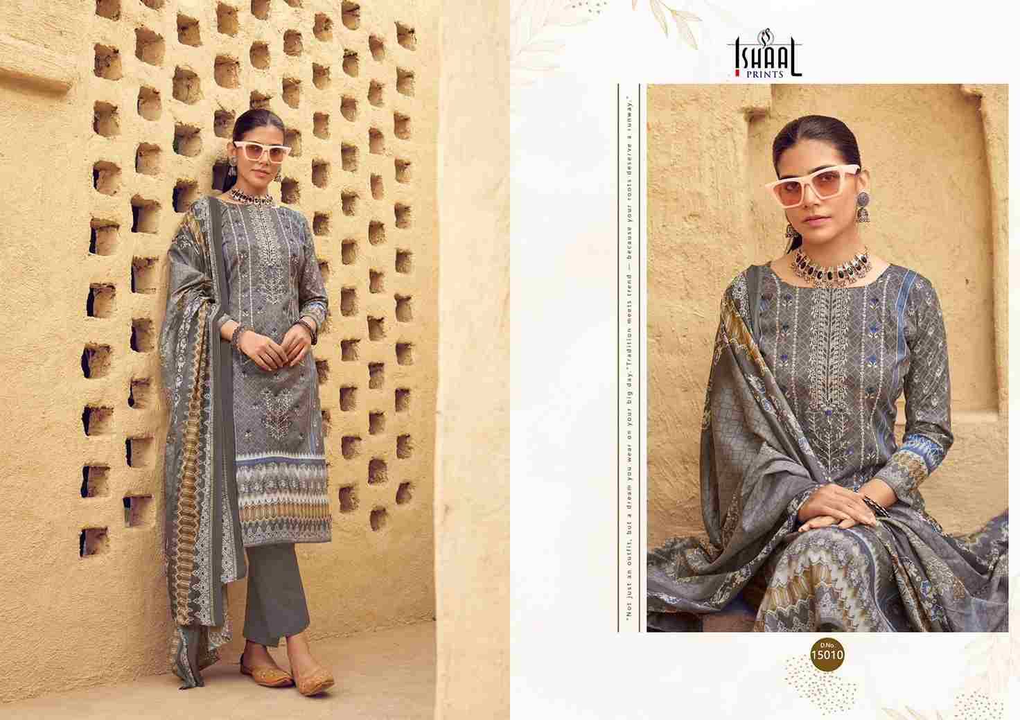 Embroidered Vol-15 By Ishaal Prints 15001 To 15010 Series Beautiful Suits Colorful Stylish Fancy Casual Wear & Ethnic Wear Pure Lawn Printed Dresses At Wholesale Price