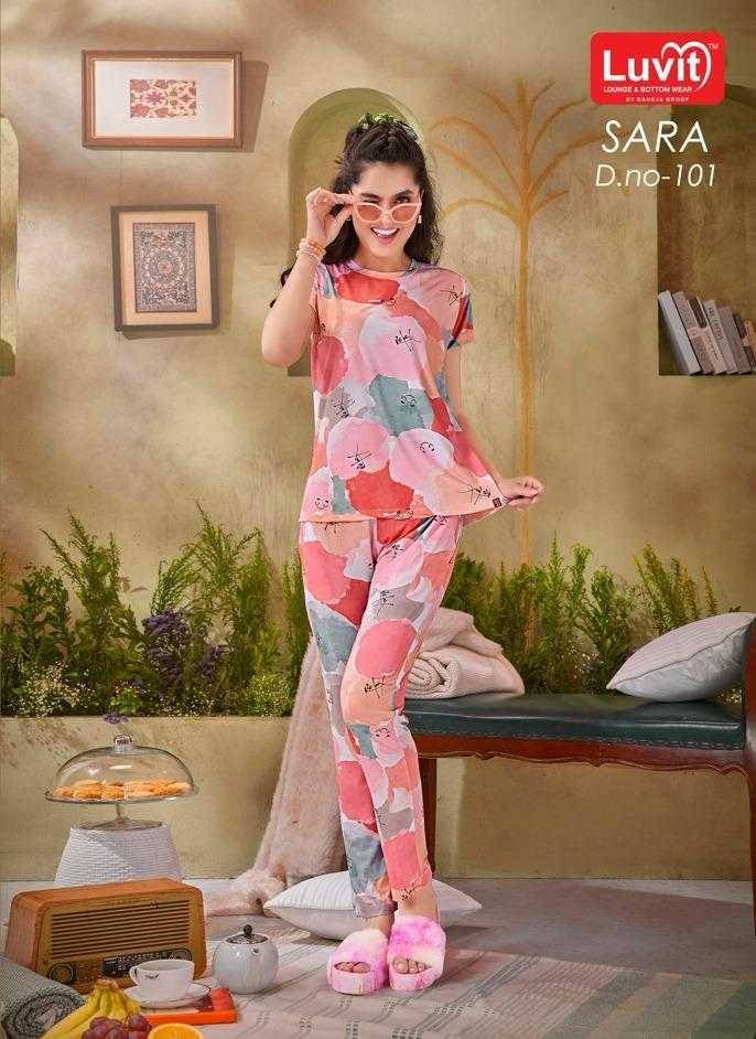 Sara By Luvit 101 To 108 Series Beautiful Stylish Fancy Colorful Casual Wear & Ethnic Wear Fancy Night Suits At Wholesale Price