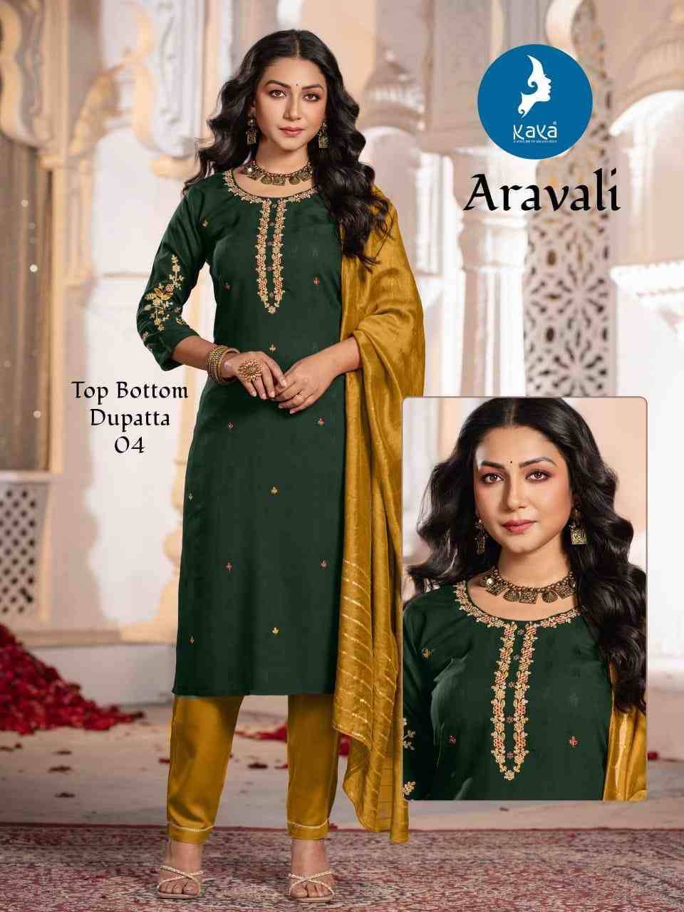 Aravali By Kaya 01 To 06 Series Beautiful Stylish Festive Suits Fancy Colorful Casual Wear & Ethnic Wear & Ready To Wear Rayon Dresses At Wholesale Price