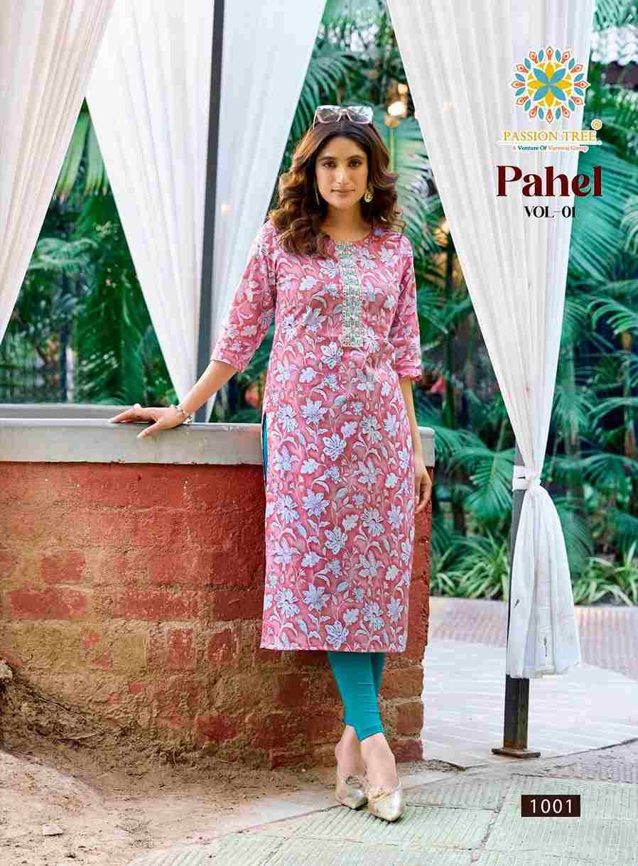 Pahel Vol-1 By Passion Tree 1001 To 1007 Series Designer Stylish Fancy Colorful Beautiful Party Wear & Ethnic Wear Collection Cotton Kurtis At Wholesale Price