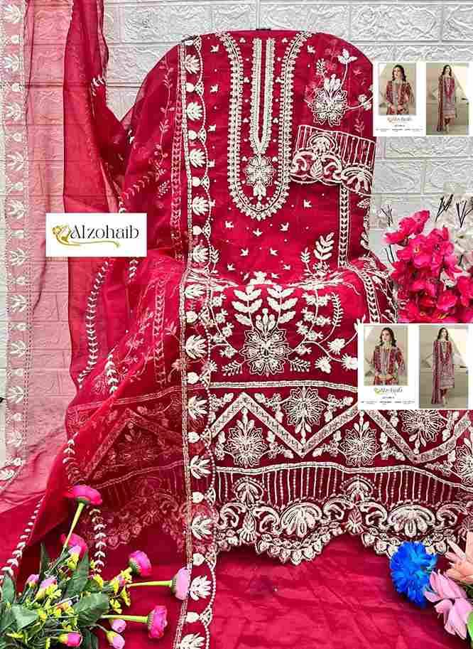 Aafa Vol-1 By Alzohaib 1196-A To 1196-H Series Beautiful Pakistani Suits Stylish Fancy Colorful Party Wear & Occasional Wear Organza Dresses At Wholesale Price