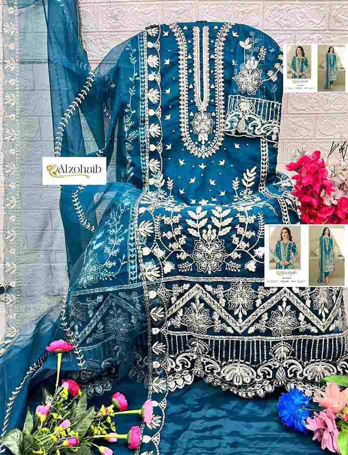 Aafa Vol-1 By Alzohaib 1196-A To 1196-H Series Beautiful Pakistani Suits Stylish Fancy Colorful Party Wear & Occasional Wear Organza Dresses At Wholesale Price