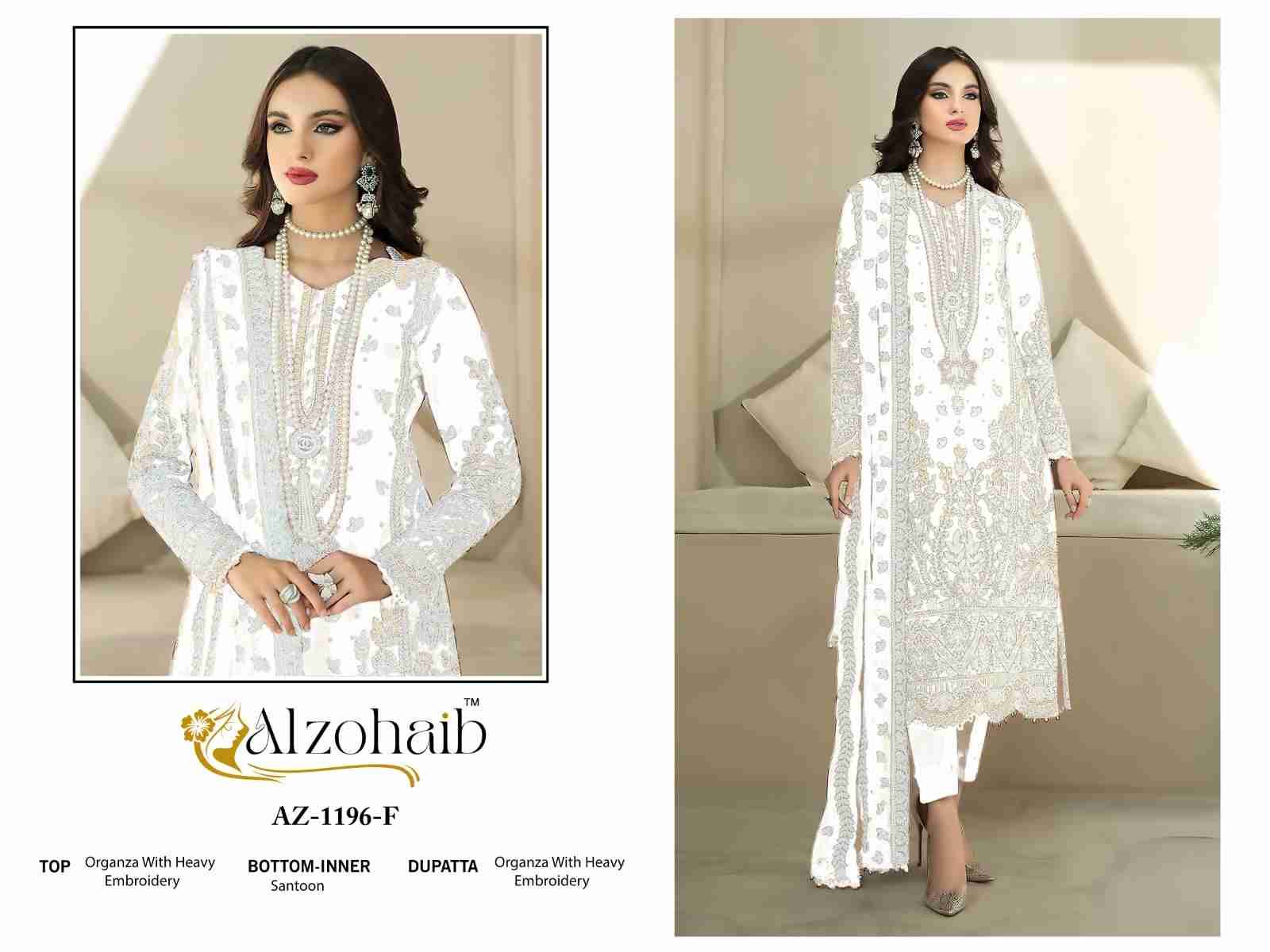 Aafa Vol-1 By Alzohaib 1196-A To 1196-H Series Beautiful Pakistani Suits Stylish Fancy Colorful Party Wear & Occasional Wear Organza Dresses At Wholesale Price